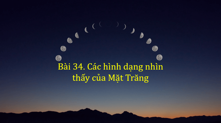 Giáo án điện tử KNTN 6 Cánh diều Bài 34: Các hình dạng nhìn thấy của Mặt Trăng | PPT Khoa học tự nhiên 6