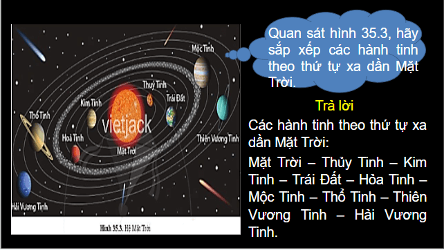 Giáo án điện tử KNTN 6 Cánh diều Bài 35: Hệ mặt trời và ngân hà | PPT Khoa học tự nhiên 6