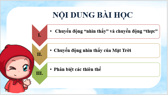 Giáo án điện tử KNTN 6 Kết nối tri thức Bài 52: Chuyển động nhìn thấy của Mặt Trời. Thiên thể | PPT Khoa học tự nhiên 6