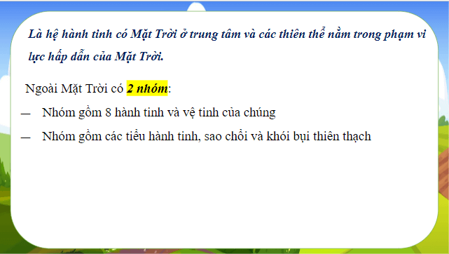 Giáo án điện tử KNTN 6 Kết nối tri thức Bài 54: Hệ Mặt Trời | PPT Khoa học tự nhiên 6