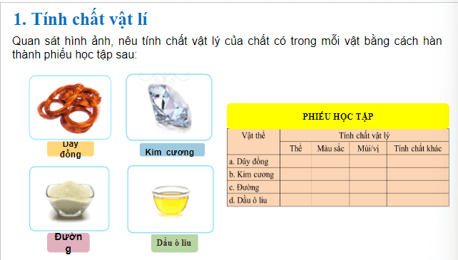 Giáo án điện tử KNTN 6 Cánh diều Bài 6: Tính chất và sự chuyển thể của chất | PPT Khoa học tự nhiên 6