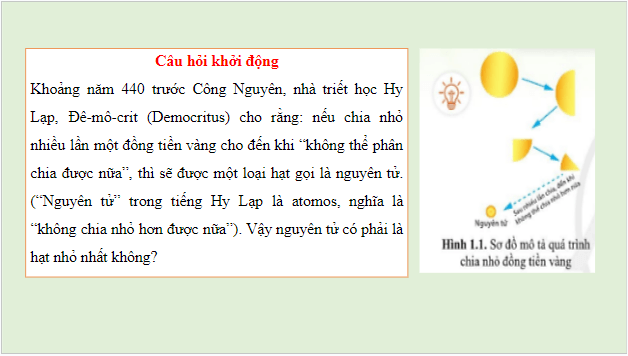 Giáo án điện tử KHTN 7 Cánh diều Bài 1: Nguyên tử | PPT Khoa học tự nhiên 7