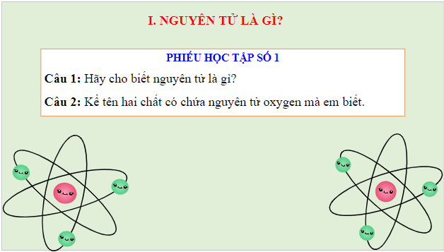 Giáo án điện tử KHTN 7 Cánh diều Bài 1: Nguyên tử | PPT Khoa học tự nhiên 7