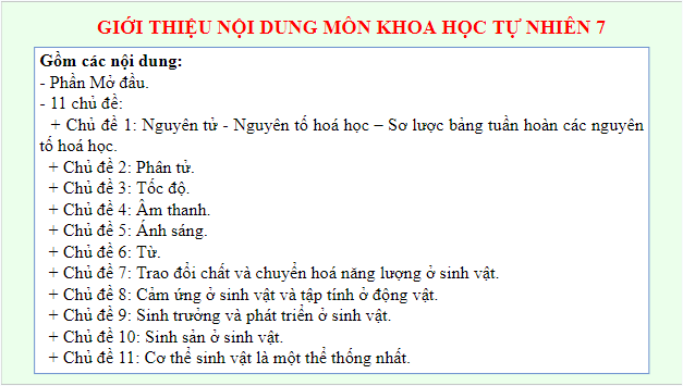 Giáo án điện tử KHTN 7 Chân trời sáng tạo Bài 1: Phương pháp và kĩ năng học tập môn Khoa học tự nhiên | PPT Khoa học tự nhiên 7