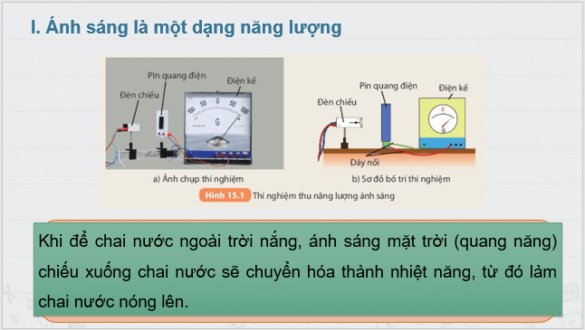 Giáo án điện tử KHTN 7 Kết nối tri thức Bài 15: Năng lượng ánh sáng. Tia sáng, vùng tối | PPT Khoa học tự nhiên 7