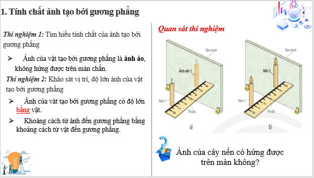 Giáo án điện tử KHTN 7 Chân trời sáng tạo Bài 17: Ảnh của vật tạo bởi gương phẳng | PPT Khoa học tự nhiên 7