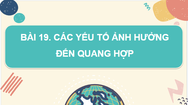 Giáo án điện tử KHTN 7 Cánh diều Bài 19: Các yếu tố ảnh hưởng đến quang hợp | PPT Khoa học tự nhiên 7