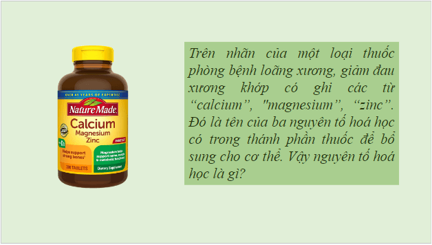 Giáo án điện tử KHTN 7 Cánh diều Bài 2: Nguyên tố hóa học | PPT Khoa học tự nhiên 7