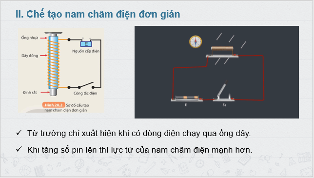 Giáo án điện tử KHTN 7 Kết nối tri thức Bài 20: Chế tạo nam châm điện đơn giản | PPT Khoa học tự nhiên 7