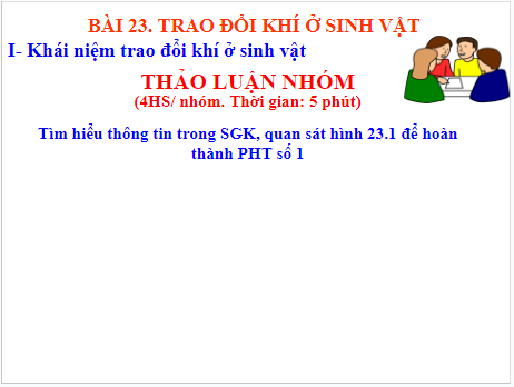 Giáo án điện tử KHTN 7 Cánh diều Bài 23: Trao đổi khí ở sinh vật | PPT Khoa học tự nhiên 7