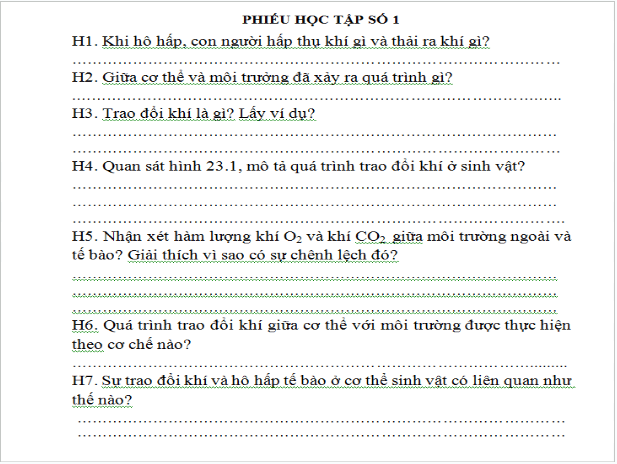 Giáo án điện tử KHTN 7 Cánh diều Bài 23: Trao đổi khí ở sinh vật | PPT Khoa học tự nhiên 7