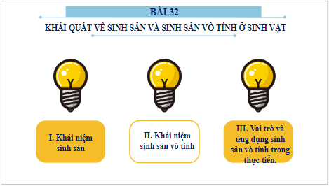 Giáo án điện tử KHTN 7 Cánh diều Bài 32: Khái quát về sinh sản và sinh sản vô tính ở sinh vật | PPT Khoa học tự nhiên 7