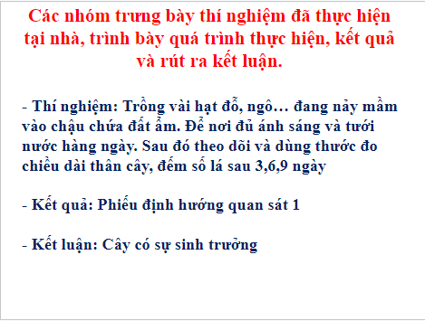 Giáo án điện tử KHTN 7 Chân trời sáng tạo Bài 36: Thực hành chứng minh sinh trưởng và phá triển ở thực vật, động vật | PPT Khoa học tự nhiên 7