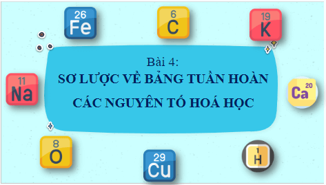 Giáo án điện tử KHTN 7 Chân trời sáng tạo Bài 4: Sơ lược bảng tuần hoàn các nguyên tố hóa học | PPT Khoa học tự nhiên 7