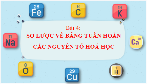 Giáo án điện tử KHTN 7 Kết nối tri thức Bài 4: Sơ lược về bảng tuần hoàn các nguyên tố hóa học | PPT Khoa học tự nhiên 7