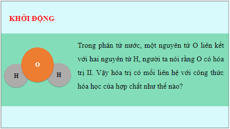 Giáo án điện tử KHTN 7 Kết nối tri thức Bài 7: Hóa trị và công thức hóa học | PPT Khoa học tự nhiên 7