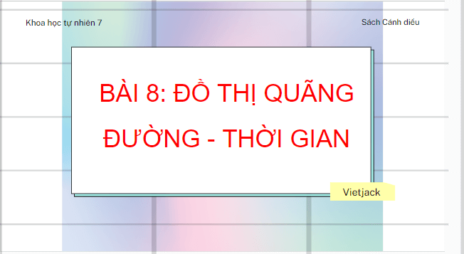 Giáo án điện tử KHTN 7 Cánh diều Bài 8: Đồ thị quãng đường – thời gian | PPT Khoa học tự nhiên 7