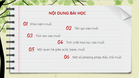 Giáo án điện tử KHTN 8 Cánh diều Bài 12: Muối | PPT Khoa học tự nhiên 8