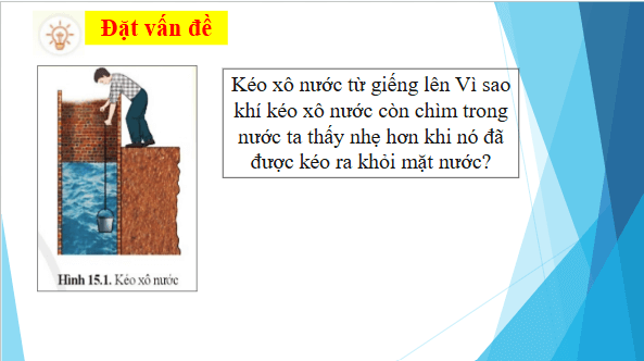 Giáo án điện tử KHTN 8 Cánh diều Bài 15: Tác dụng của chất lỏng lên vật nhúng trong nó | PPT Khoa học tự nhiên 8