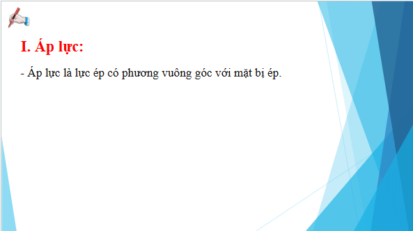 Giáo án điện tử KHTN 8 Cánh diều Bài 16: Áp suất | PPT Khoa học tự nhiên 8