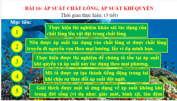 Giáo án điện tử KHTN 8 Kết nối tri thức Bài 16: Áp suất chất lỏng. Áp suất khí quyển | PPT Khoa học tự nhiên 8