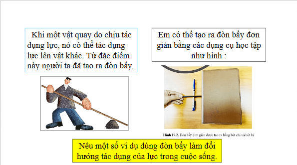 Giáo án điện tử KHTN 8 Cánh diều Bài 19: Đòn bẩy | PPT Khoa học tự nhiên 8