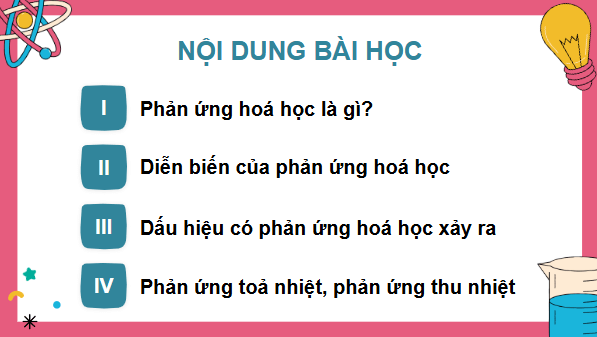 Giáo án điện tử KHTN 8 Cánh diều Bài 2: Phản ứng hóa học và năng lượng của phản ứng hóa học | PPT Khoa học tự nhiên 8
