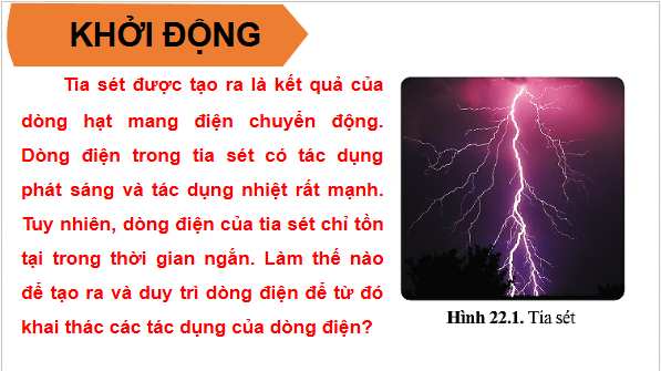 Giáo án điện tử KHTN 8 Cánh diều Bài 22: Tác dụng của dòng điện | PPT Khoa học tự nhiên 8