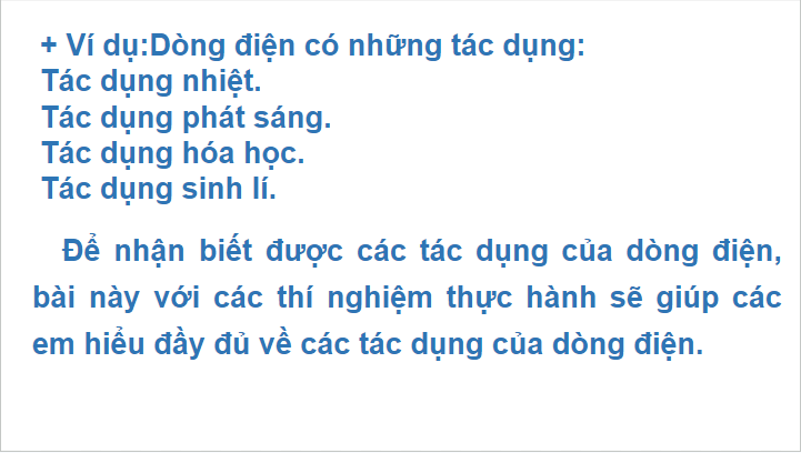 Giáo án điện tử KHTN 8 Kết nối tri thức Bài 23: Tác dụng của dòng điện | PPT Khoa học tự nhiên 8