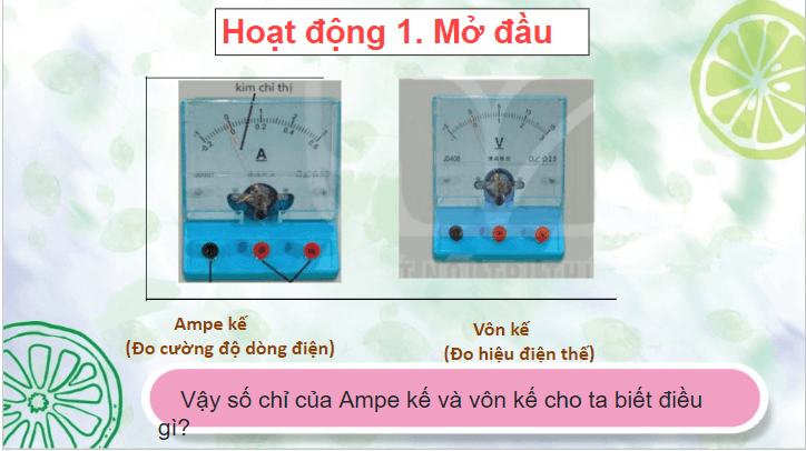 Giáo án điện tử KHTN 8 Kết nối tri thức Bài 24: Cường độ dòng điện và hiệu điện thế | PPT Khoa học tự nhiên 8