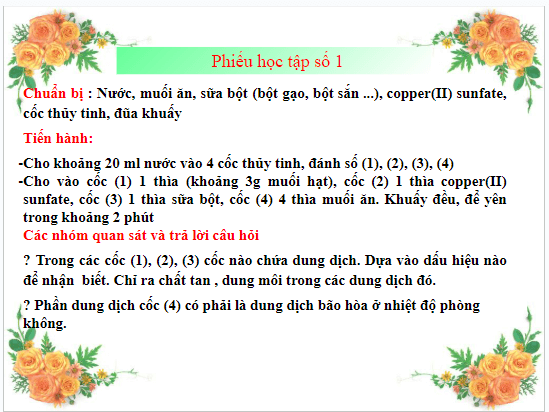 Giáo án điện tử KHTN 8 Kết nối tri thức Bài 4: Dung dịch và nồng độ | PPT Khoa học tự nhiên 8