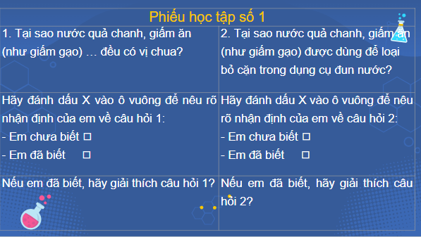 Giáo án điện tử KHTN 8 Cánh diều Bài 8: Acid | PPT Khoa học tự nhiên 8