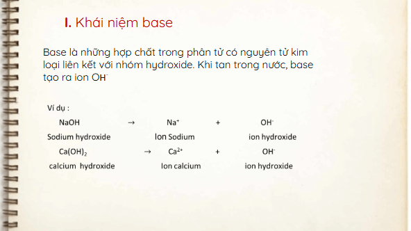 Giáo án điện tử KHTN 8 Cánh diều Bài 9: Base | PPT Khoa học tự nhiên 8