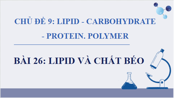 Giáo án điện tử KHTN 9 Chân trời sáng tạo Bài 26: Lipid và chất béo | PPT Khoa học tự nhiên 9