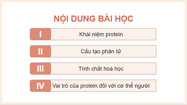 Giáo án điện tử KHTN 9 Cánh diều Bài 28: Protein | PPT Khoa học tự nhiên 9