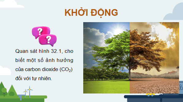 Giáo án điện tử KHTN 9 Cánh diều Bài 32: Nguồn carbon. Chu trình carbon. Sự ấm lên toàn cầu | PPT Khoa học tự nhiên 9