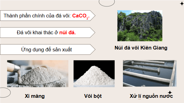 Giáo án điện tử KHTN 9 Kết nối tri thức Bài 34: Khai thác đá vôi. Công nghiệp silicate | PPT Khoa học tự nhiên 9