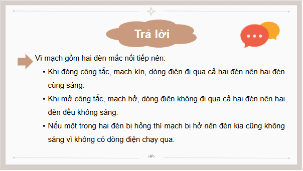 Giáo án điện tử KHTN 9 Chân trời sáng tạo Bài 9: Đoạn mạch nối tiếp | PPT Khoa học tự nhiên 9