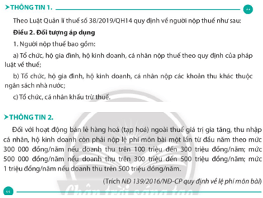 Giáo án KTPL 10 Chân trời sáng tạo Bài 7: Thuế và thực hiện pháp luật về thuế | Giáo án Kinh tế Pháp luật 10 (ảnh 2)