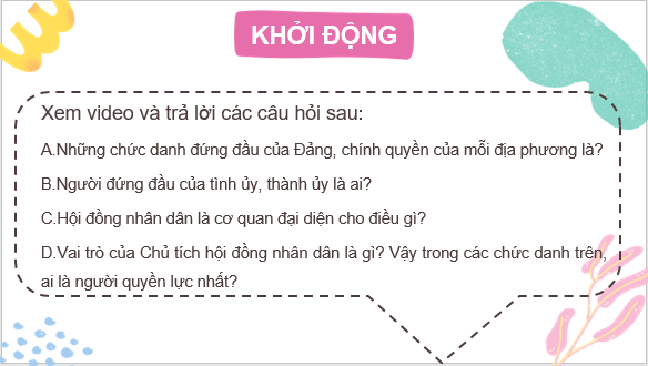 Giáo án điện tử KTPL 10 Cánh diều Bài 13: Chính quyền địa phương | PPT Kinh tế Pháp luật 10