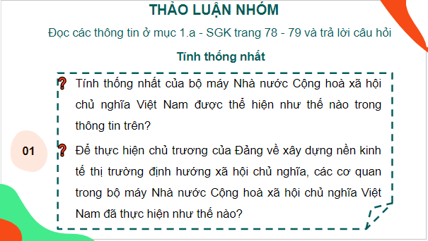 Giáo án điện tử KTPL 10 Chân trời sáng tạo Bài 13: Đặc điểm, nguyên tắc tổ chức và hoạt động của bộ máy nhà nước Cộng hòa xã hội chủ nghĩa Việt Nam | PPT Kinh tế Pháp luật 10