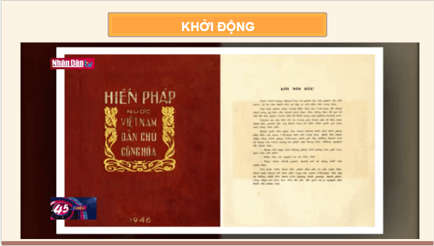 Giáo án điện tử KTPL 10 Cánh diều Bài 14: Hiến pháp nước Cộng hòa xã hội chủ nghĩa Việt Nam | PPT Kinh tế Pháp luật 10