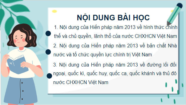 Giáo án điện tử KTPL 10 Kết nối tri thức Bài 15: Nội dung cơ bản của Hiến pháp Việt Nam về chế độ chính trị | PPT Kinh tế Pháp luật 10