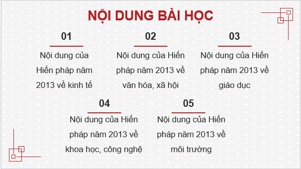 Giáo án điện tử KTPL 10 Kết nối tri thức Bài 17: Nội dung cơ bản của Hiến pháp về kinh tế, văn hóa, xã hội, giáo dục, khoa học, công nghệ, môi trường | PPT Kinh tế Pháp luật 10