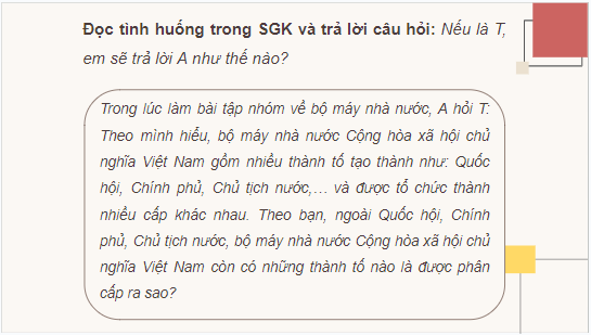 Giáo án điện tử KTPL 10 Kết nối tri thức Bài 18: Nội dung cơ bản của Hiến pháp về bộ máy nhà nước Cộng hòa xã hội chủ nghĩa Việt Nam | PPT Kinh tế Pháp luật 10