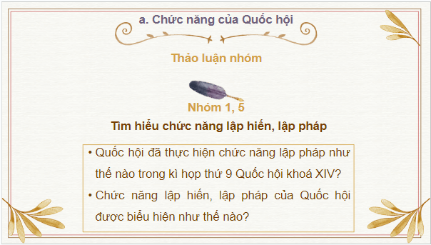 Giáo án điện tử KTPL 10 Kết nối tri thức Bài 21: Quốc hội, Chủ tịch nước, Chính phủ nước cộng hòa xã hội chủ nghĩa Việt Nam | PPT Kinh tế Pháp luật 10