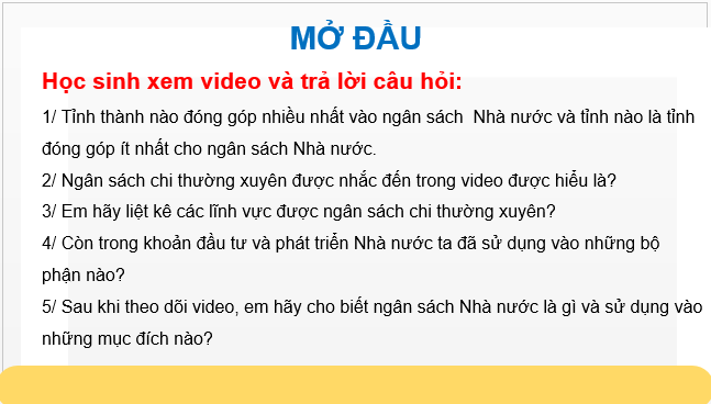 Giáo án điện tử KTPL 10 Kết nối tri thức Bài 5: Ngân sách nhà nước | PPT Kinh tế Pháp luật 10