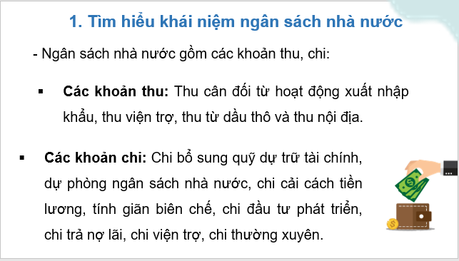 Giáo án điện tử KTPL 10 Kết nối tri thức Bài 5: Ngân sách nhà nước | PPT Kinh tế Pháp luật 10