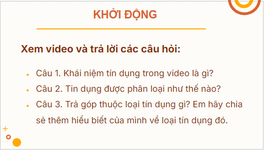 Giáo án điện tử KTPL 10 Cánh diều Bài 8: Tín dụng | PPT Kinh tế Pháp luật 10