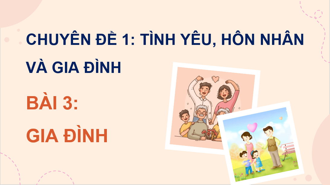 Giáo án điện tử Chuyên đề KTPL 10 Kết nối tri thức Bài 3: Gia đình | PPT Chuyên đề Kinh tế Pháp luật 10